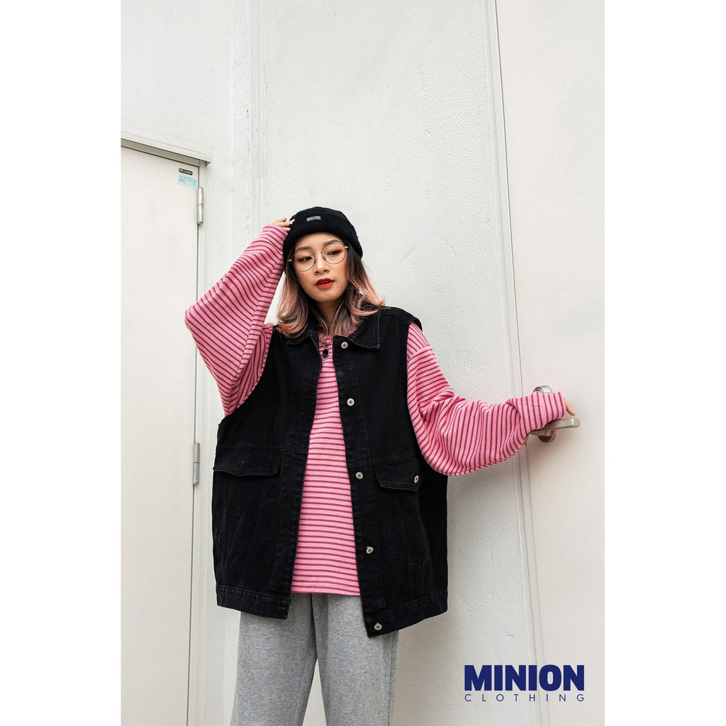 Áo gile jeans Minion Clothing form rộng, dáng Unisex, phong cách Ulzzang Streetwear A2813 | BigBuy360 - bigbuy360.vn
