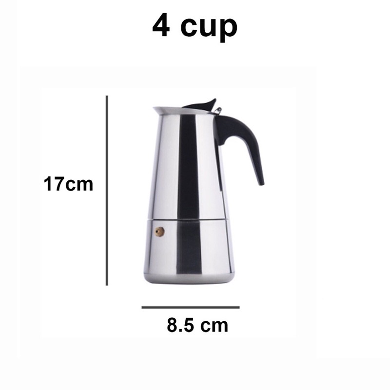 Ấm đun cafe Bialetti Venus Elegance dùng được với bếp từ.