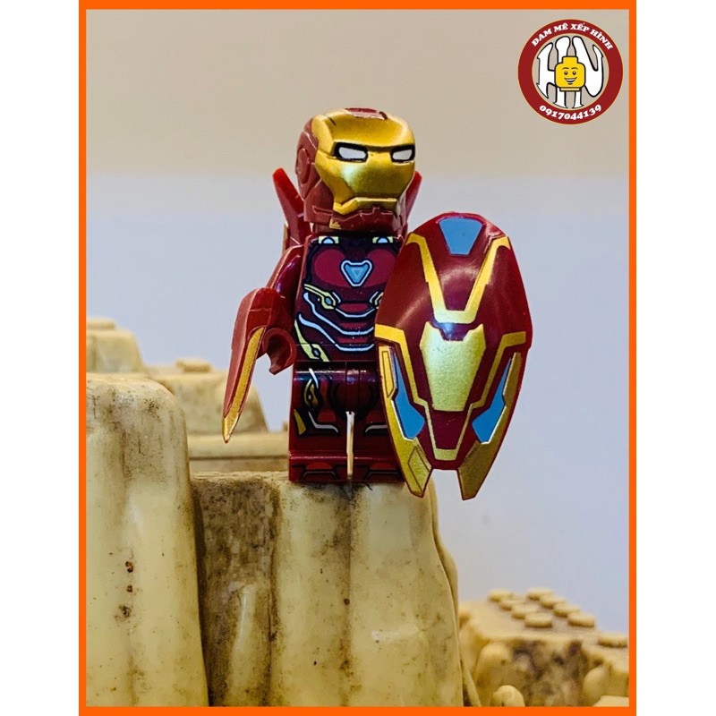 Đồ chơi xếp hình - Iron man ( Người sắt ) - Nhiều phụ kiện - Hàng sắc nét - Ảnh thật !