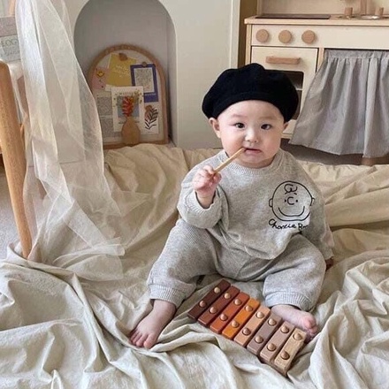 Đồ bộ bé trai, set len tăm họa tiết hoạt hình đáng yêu cho bé trai, bé gái từ 8 đến 20 kg, DUCK331