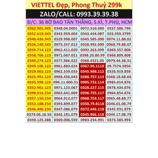 SIM ĐẸP VIETTEL  GIÁ 299K  Siêu Nét đẹp - CÓ GÓI V120Z 4G/NGÀY Siêu Ưu Đãi T12