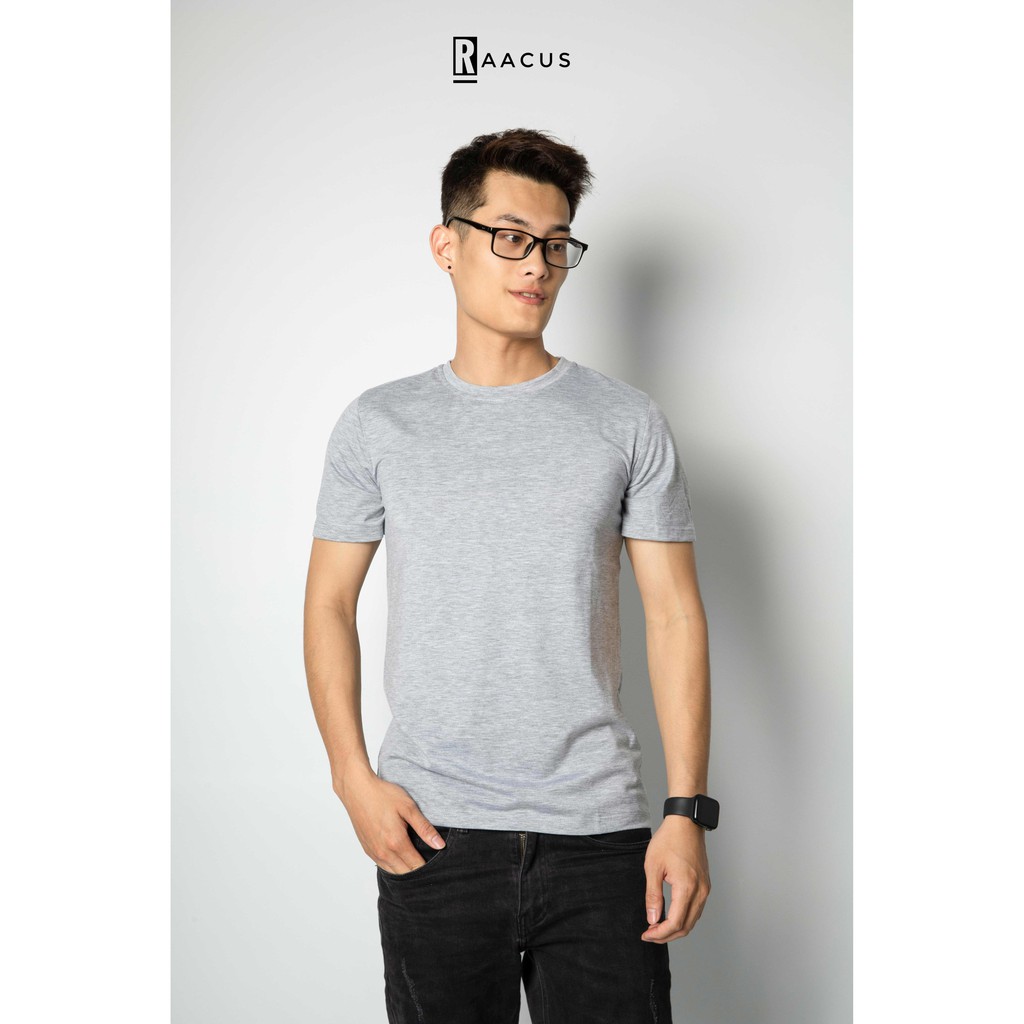 Áo thun nam unisex tay lỡ dáng ôm, áo phông nam trơn basic tay ngắn thời trang RAACUS - A023 | BigBuy360 - bigbuy360.vn