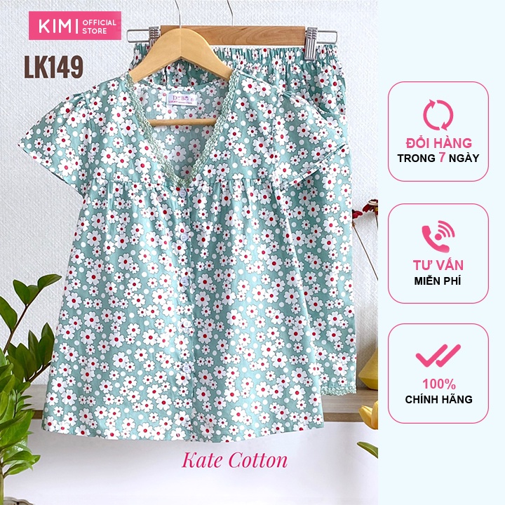 Đồ Bộ Mặc Nhà Nữ Lửng cổ tim xinh xắn KIM