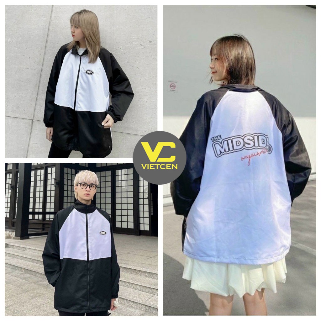 Áo khoác form rộng nam nữ MIDSIDE chất gió_VIETCEN