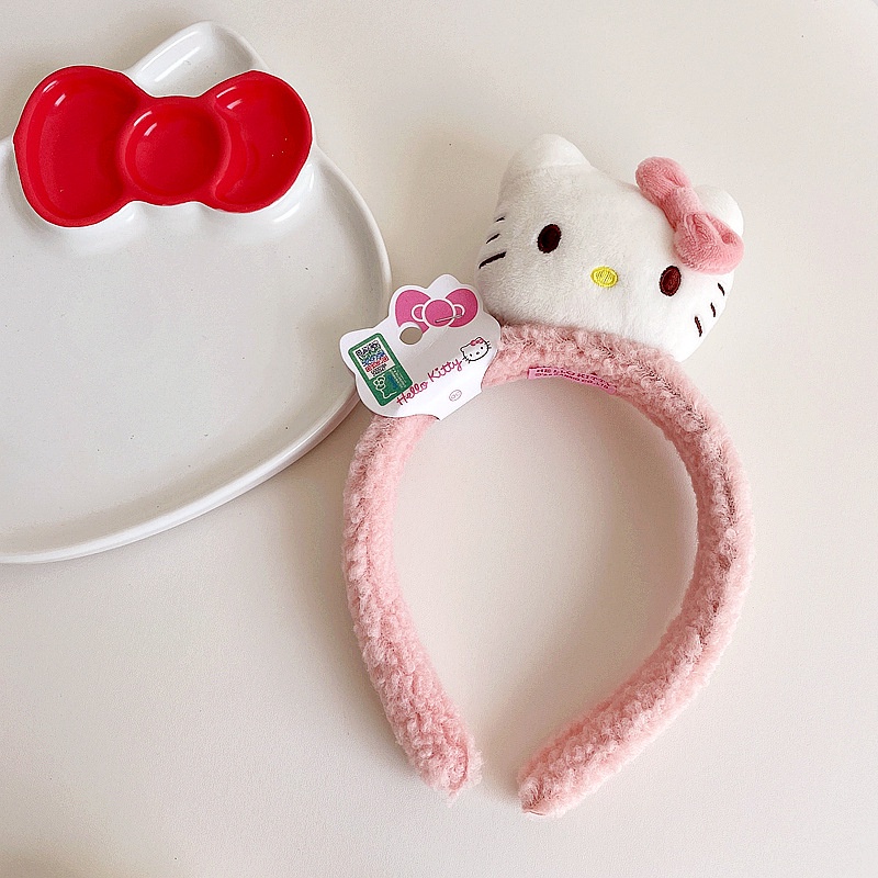 Kẹp Tóc hello kitty Bằng Lông Nhung Dễ Thương Xinh Xắn Cho Bé Gái