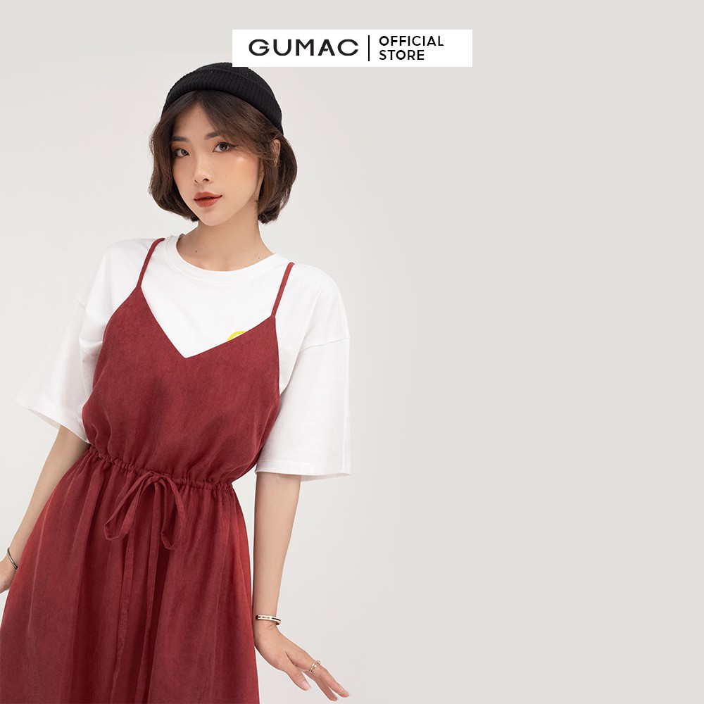 Đầm 2 dây nữ luồn eo GUMAC phong cách hàn quốc, năng động nhiều màu DB422 [Không bao gồm áo thun] | BigBuy360 - bigbuy360.vn