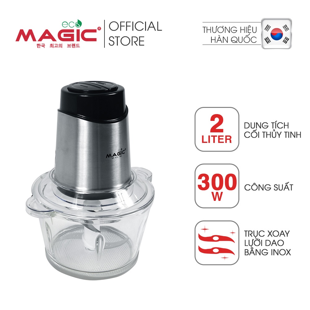 [Mã ELHA22 giảm 5% đơn 300K] Máy xay thịt thực phẩm đa năng mini Magic AC-15, dung tích 2L