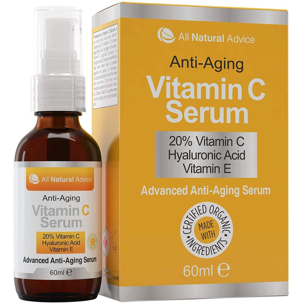 [CANADA] Serum Anti Aging Advice, Serum Vitamin C, Serum Organic, Serum Hữu Cơ 60ml, Sáng da, tái tạo, chống lão hoá