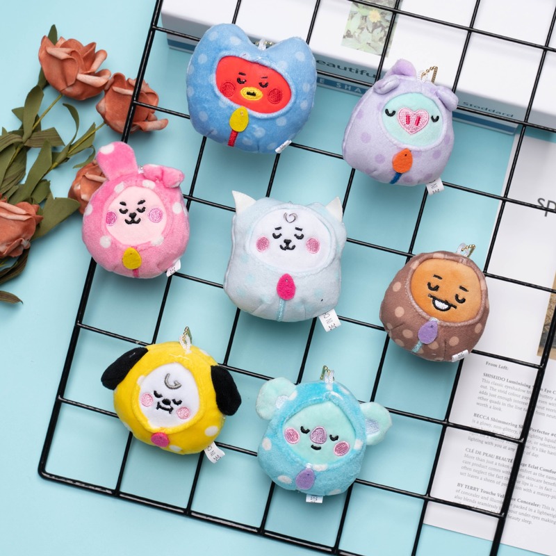 Móc Khóa Hình Búp Bê Nhồi Bông Bt21 Dễ Thương