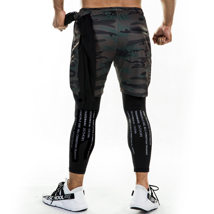 『GYMen』 Quần short thể thao nam  thoải mái  chạy bộ   tập thể dục  quần bóng rổ  rộng rãi  cỡ lớn  ngoài trời   huấn luyện  hút mồ hôi  quần 2 lớp