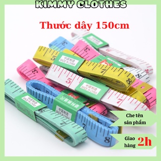 Thước dây may đo mềm dẻo chiều dài 1.5m nhiều màu