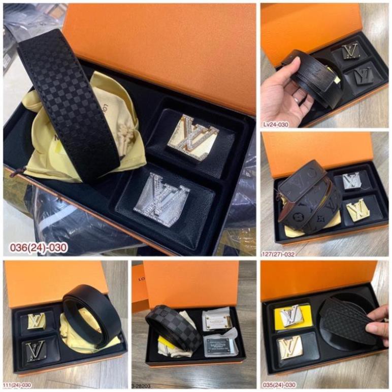 Thắt lưng LV fullbox-bill-Thắt lưng da nam 2 mặt