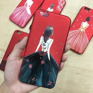 Ốp cô gái váy đỏ