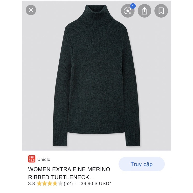 ÁO LEN TĂM CỔ 3 PHÂN UNIQLO CHÍNH HÃNG | BigBuy360 - bigbuy360.vn