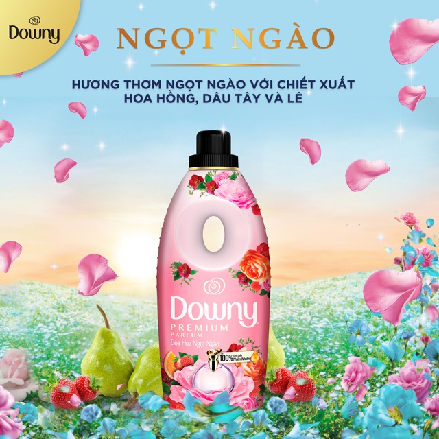 Nước xả vải Downy Đóa hoa ngọt ngào túi 2.3L