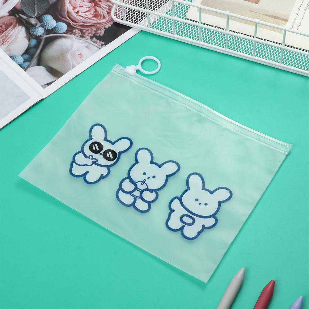 CHOOKEY Bóp Viết Nhựa Trong Suốt Phối Khóa Kéo Tiện Dụng Mang Đi Du Lịch