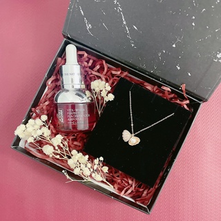 Set quà sang chảnh tặng cho các bạn gái dịp đặc biệt bộ quà tặng serum + dây chuyền bạc - quà tặng trang trần