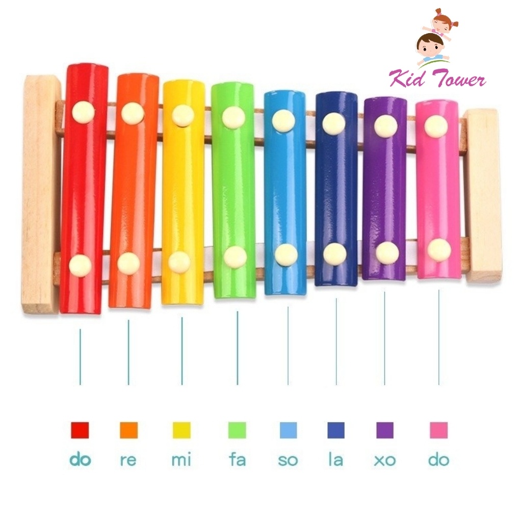 Đàn gỗ 8 âm thanh - Đàn Xylophone 8 thanh giúp bé phát triển cảm quan, cảm thụ âm nhạc [Hàng loại 1]