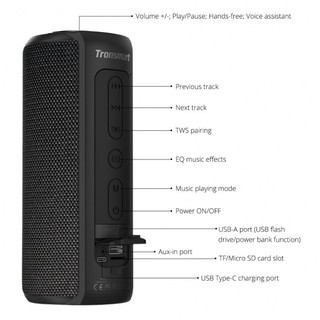 Loa bluetooth ngoài trời, Bass sâu Tronsmart Element T6 Plus