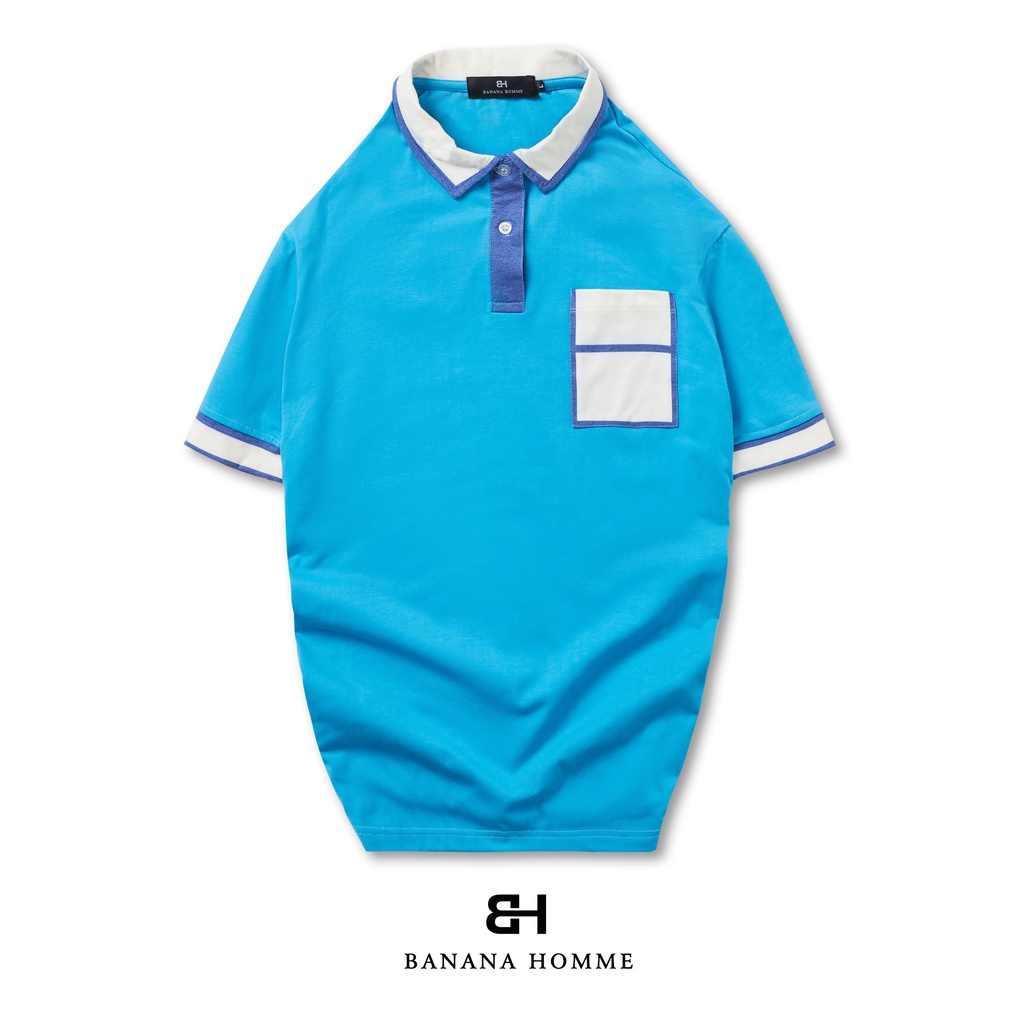 Áo Polo nam Banana Homme phối màu, áo phông nam cotton có cổ tay ngắn lỡ 2021 | BigBuy360 - bigbuy360.vn