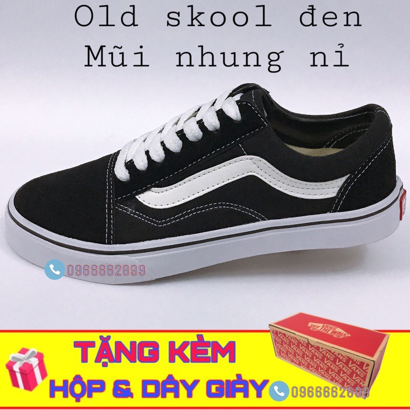 Tặng Hộp và Tặng thêm 1 bộ dây - Giày thể thao nam nữ O. Skool, size 36-43. .