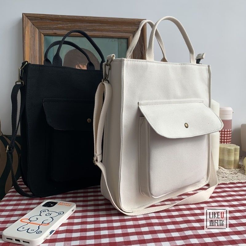 Túi Xách Canvas Cỡ Lớn Phong Cách Retro Nhật Bản Cho Nữ