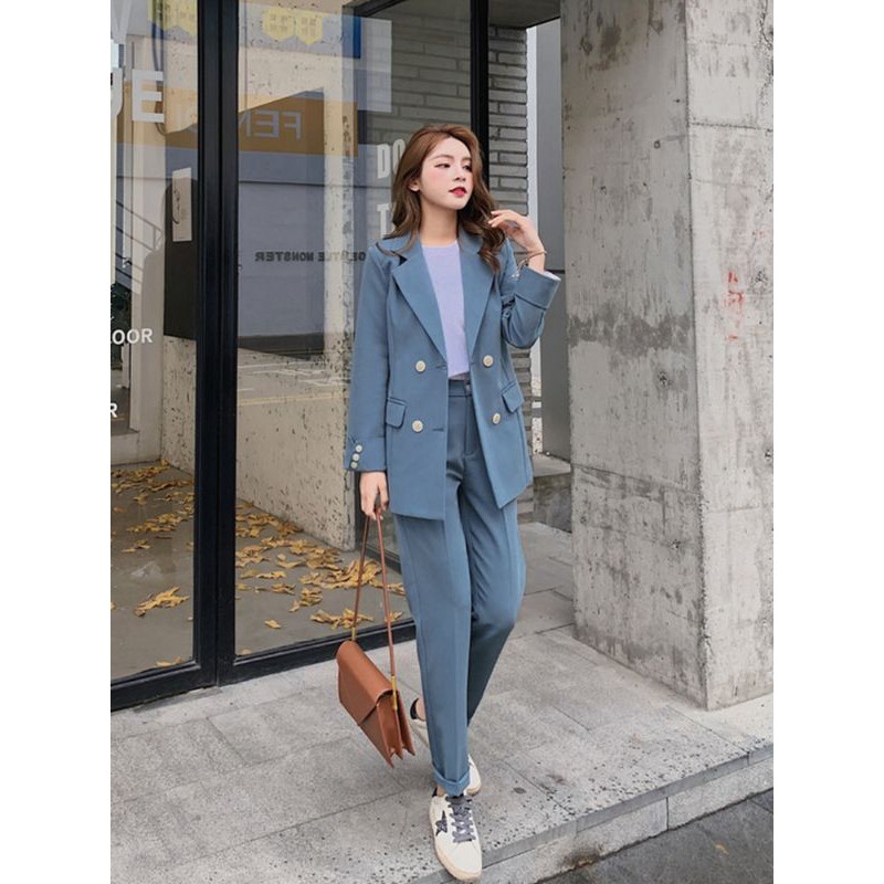 Sẵn MẢnh thật 4 hình cuối-HC175.Set áo blazer kèm quần Âu thời trang sang trọng