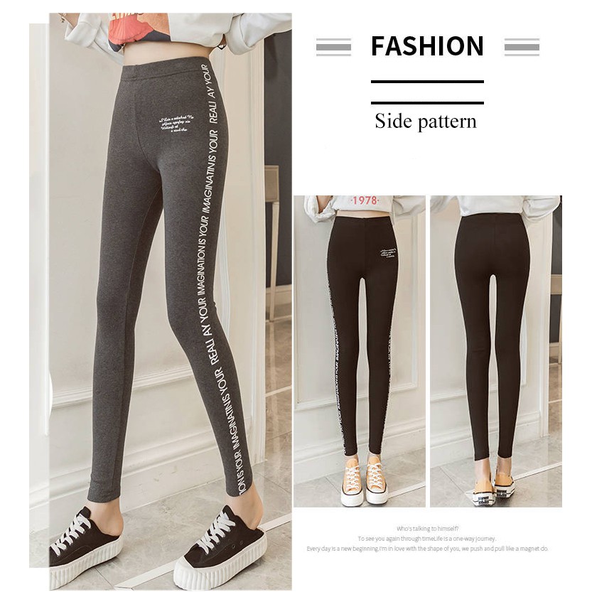 Quần legging cotton cạp cao siêu co giãn mềm mịn