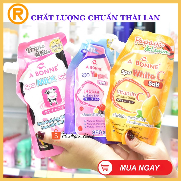 Muối tắm tẩy bò tẩy da chết ABonne Spa Milk Salt Thái Lan 350g