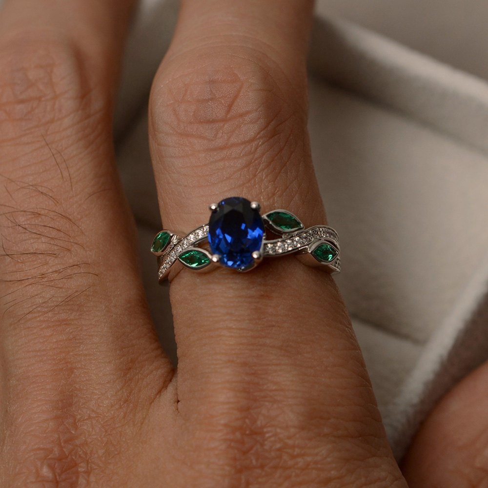 Set Nhẫn Đeo Tay Kim Loại Đính Đá Màu Thanh Lịch Cho Nữ