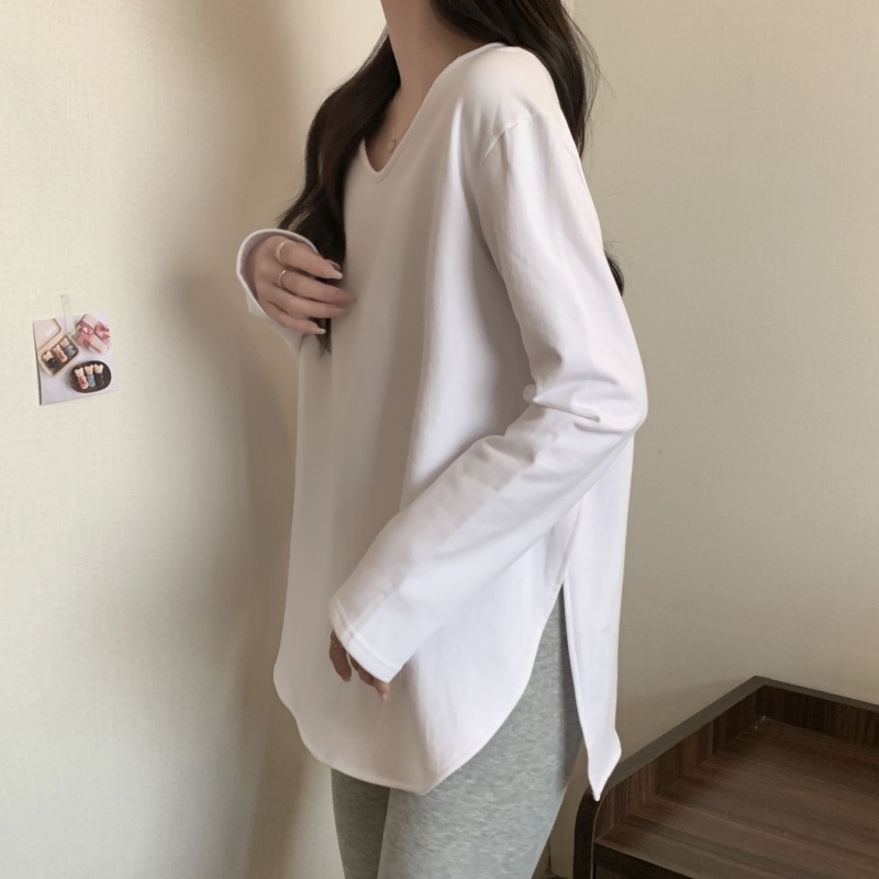 ZHELIHANGFEI Áo Thun Tay Dài Form Rộng Kiểu Dáng Hợp Thời Trang