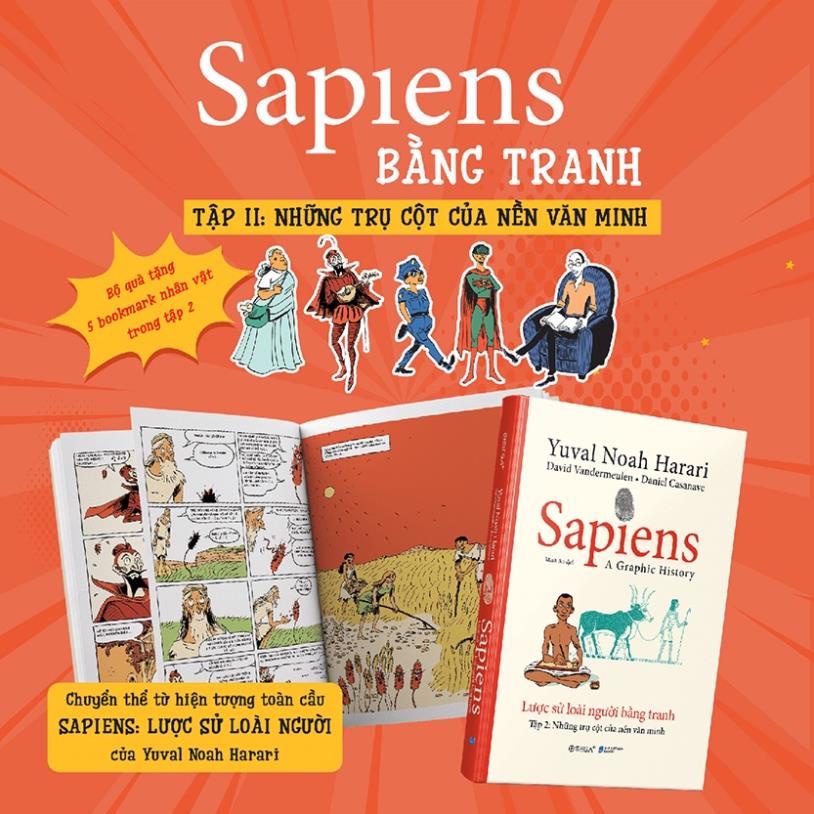 Sách - Sapiens: Lược sử loài người bằng tranh ( Tập 1 +2 ) - AlphaBooks