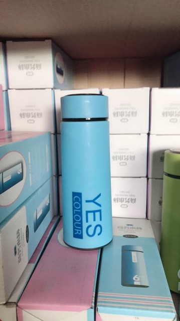 BÌNH THUỶ TINH GIỮ NHIỆT 450ml bọc nhựa chống nóng an toàn tiện dụng