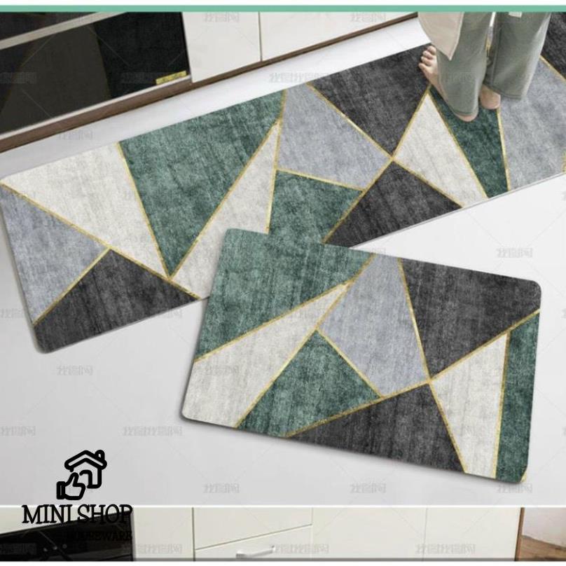 (1Tấm 40 x120Cm) Tấm Thảm Lau Chân Nhà Bếp Dài Chống Trượt Thấm Nước Cao Cấp