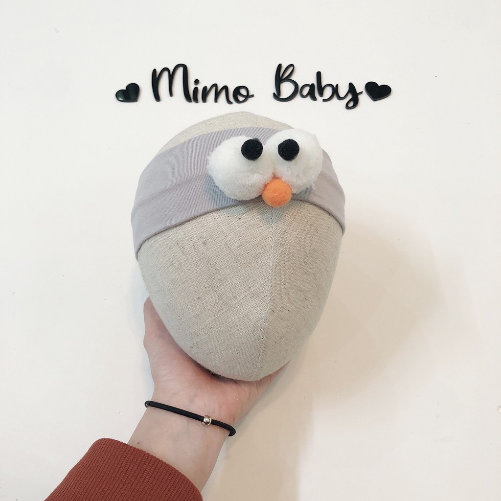 Băng đô vải họa tiết mắt chim dễ thương cho bé BD57 Mimo Baby