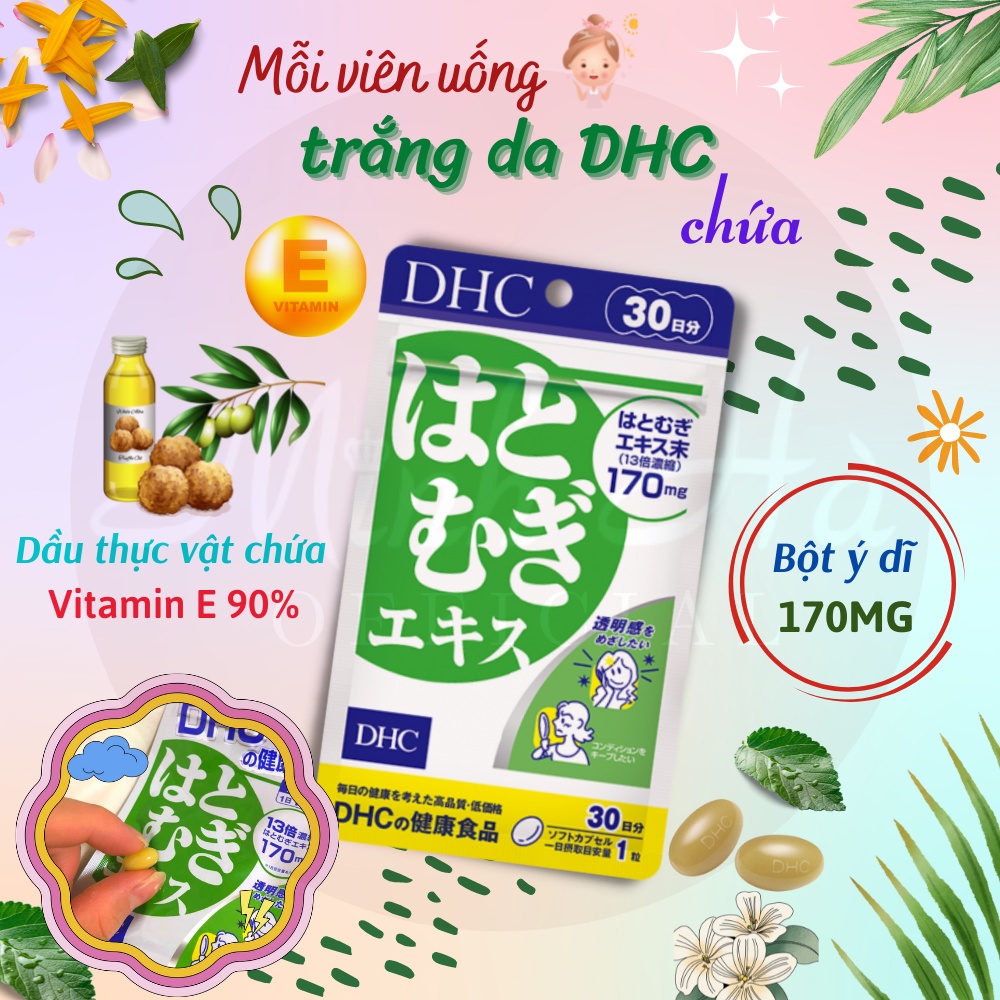 Viên uống trắng da DHC Adlay Extract Nhật Bản 30 Ngày gói 30 viên