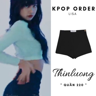 (Video) Quần short nữ bảo hộ Lisa ôm mông tập nhảy màu đen Thinluong