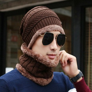 Mũ len kèm khăn cho nam và nữ
