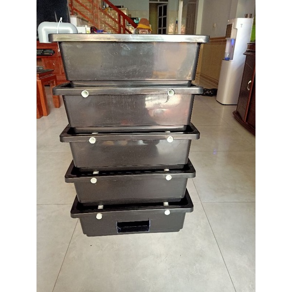 Baki lọc hồ cá kết hợp ngăn lắng tách phân kt 1 tầng 48 x 20 x 16 cm