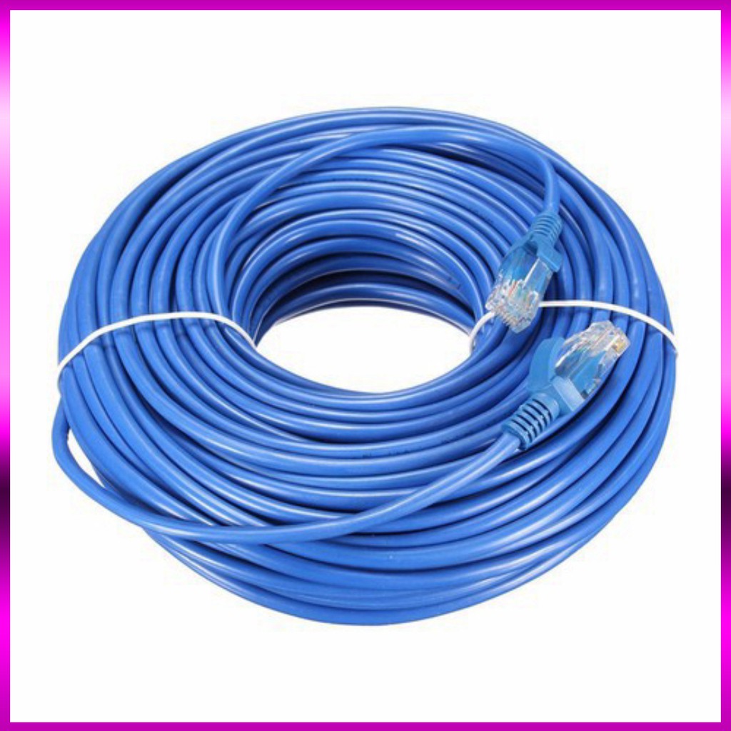 🍀 Dây mạng Cat5e bấm sẵn 2 đầu, đã test dài 30 - 50 m Loại tốt.