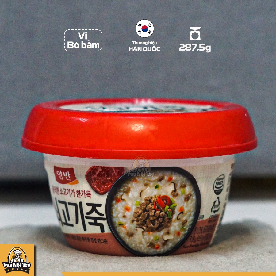 Cháo ăn liền vị bò bằm, rau củ, cá ngừ Dongwon