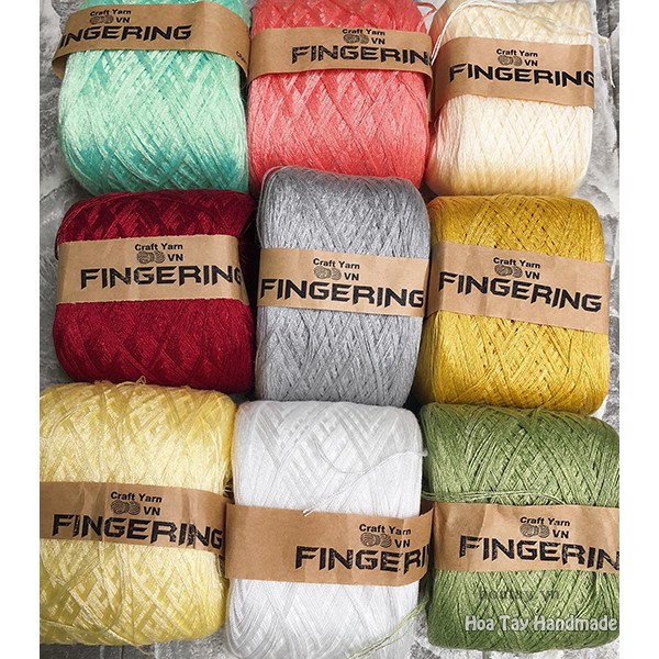 SALE BỎ MẪU - Sợi Fingering - Sợi cotton bóng đan móc áo váy mùa hè, bikini, croptop