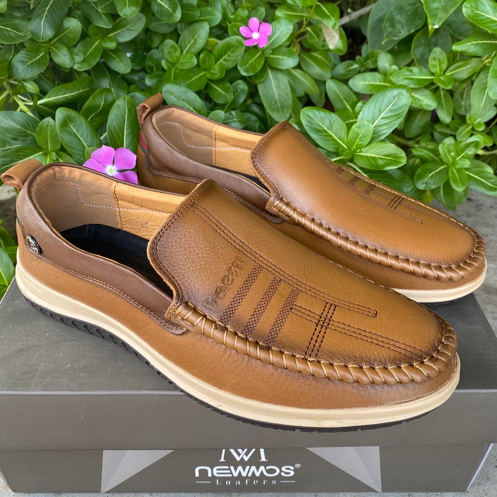 Giày lười nam giày mọi nam da bò khâu liền đế chắc chắn size 38-43