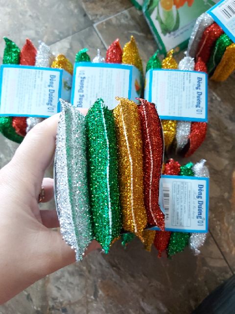Combo 4 miếng cước kim tuyến rửa chén cọ xoong nồi giá rẻ