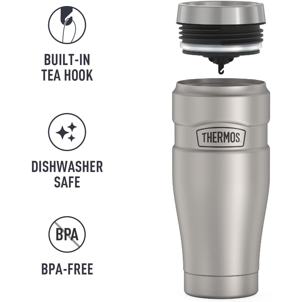 Ly giữ nhiệt Thermos Stainless King 16-Ounce Leak-Proof Travel Mug, Midnight Blue 480ml