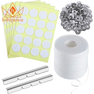 Bộ dụng cụ làm nến gồm 2 thiết bị bấc nến và 100 miếng dán bấc nến