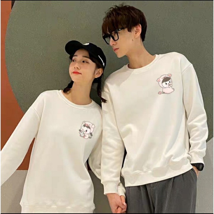 Áo đôi nỉ dài tay (giá bán 2 cái) gà mẹ gà con, chất nỉ da cá mịn, dày. Phù hợp cho các bạn đi dạo phố, hẹn hò, du lịch