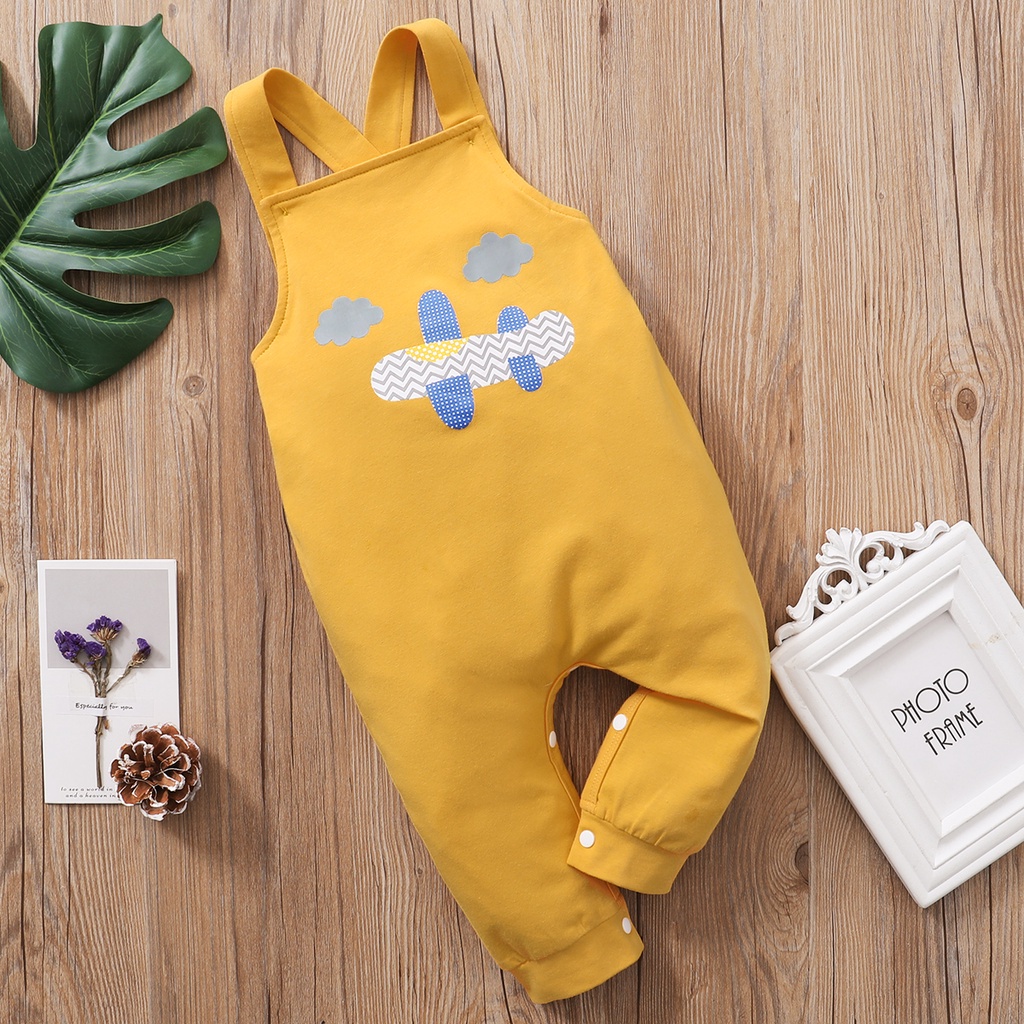 Áo liền quần Mikrdoo kiểu dây đeo vai in họa tiết động vật thời trang dành cho trẻ em