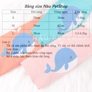 Áo 2 Dây Cá Voi Cho Chó Mèo