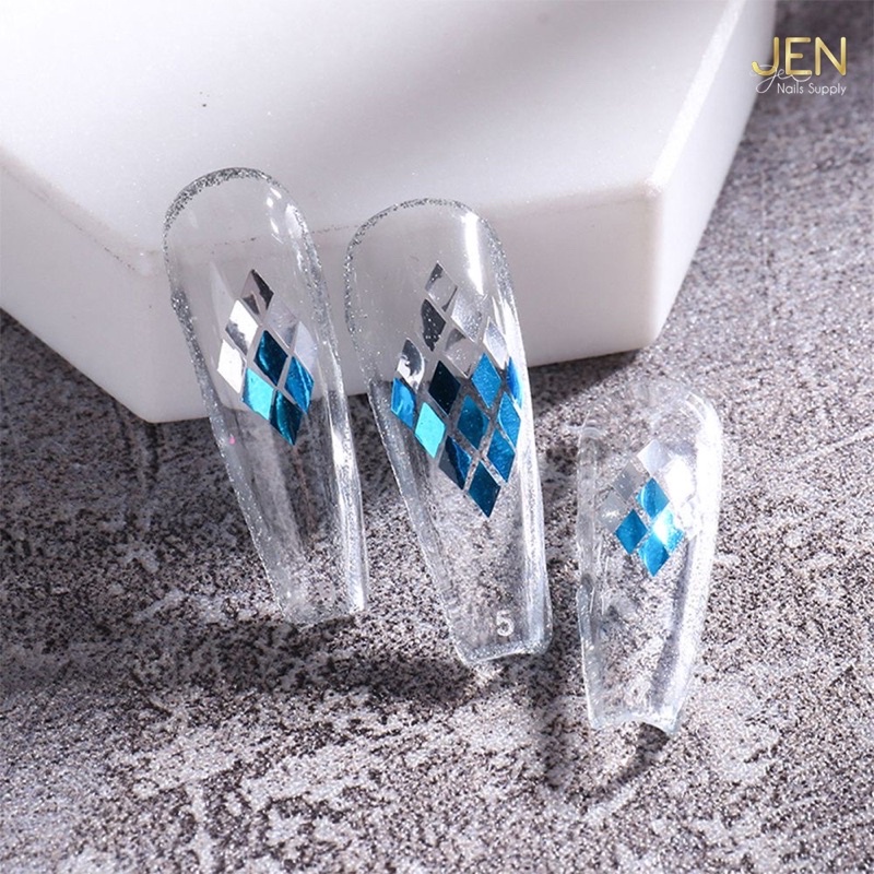 Sequin hình tứ giác-phụ kiện nail móng